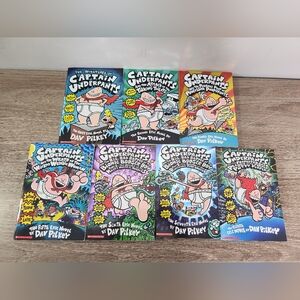 The Adventures of Captain Underpants Books - Dav Pilkey - Paperback - Lot Of 7